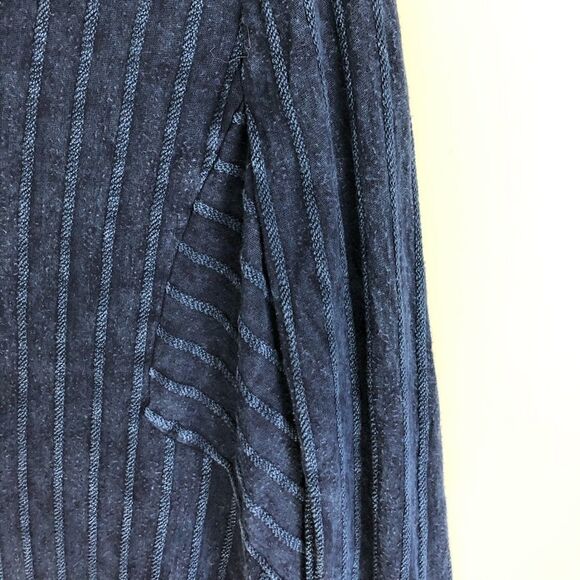 Soft Surroundings Antibes Top Blue Ribbed Textured - Picture 2 of 6